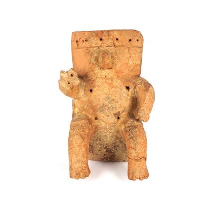 Statuette anthropomorphe de type "cacique" en céra