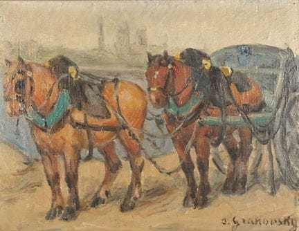 Sam GRANOVSKY (1889-1942), "Bords de Seine", huile
