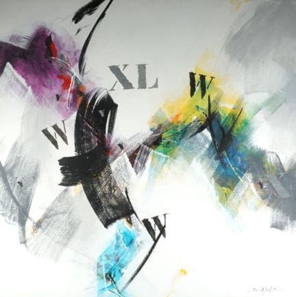 Daniel AGOSTINI (1947), "Composition", huile sur t