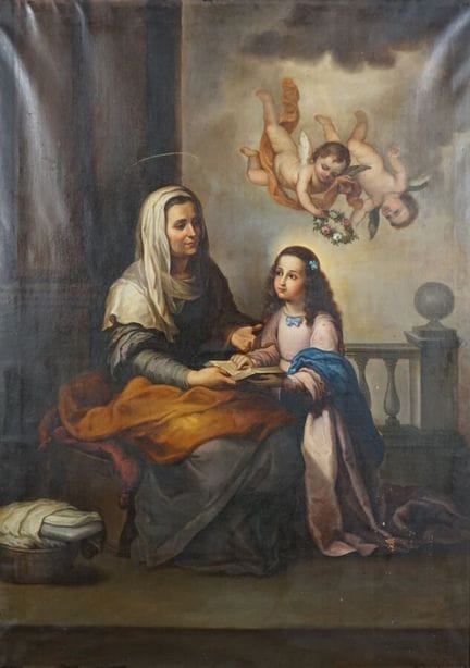 École française du 19e siècle, "Sainte Anne", huil