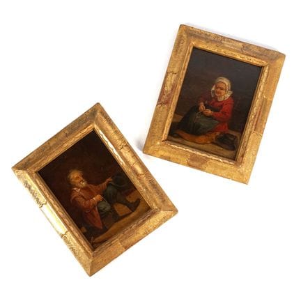 École flamande du 18ème siècle, "Couple en prière"