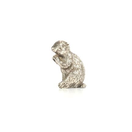 Marmotte en argent, poinçon Minerve 1er titre, H. 