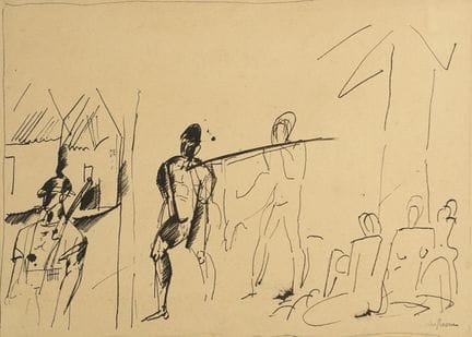Charles DUFRESNE (1876-1938), "Retour de chasse", 