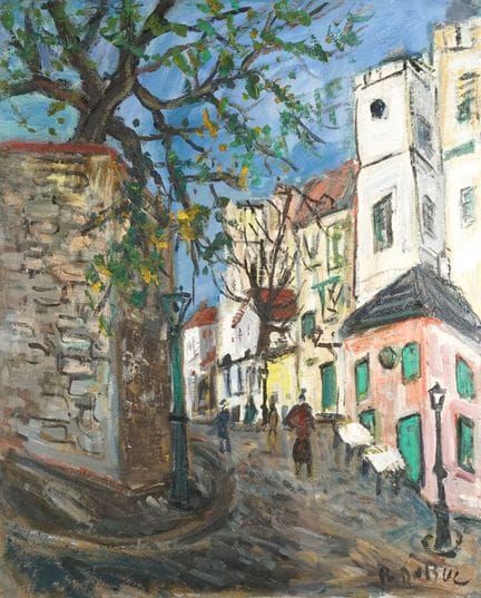 Roland DUBUC (1924-1998), "Le vieux Montmartre : R