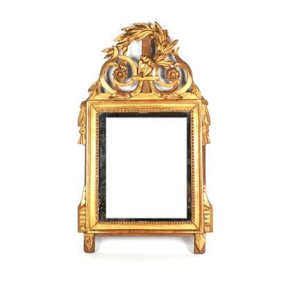 Miroir de forme rectangulaire, encadrement en bois