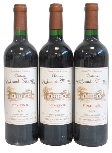 3 bottles of CH. THIBEAUD-MAILLET Pomerol 2009
Bot