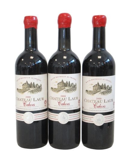 3 bottles of CH. LAUR Cahors 2000
Condition: barel