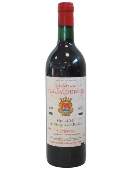 1 Blle CH. DES JAUBERTES Graves 1989
Stained label