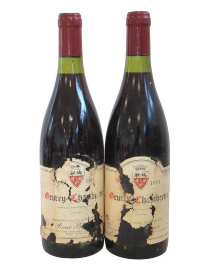 2 bottles of Gevrey-Chambertin, bottled by René Bo