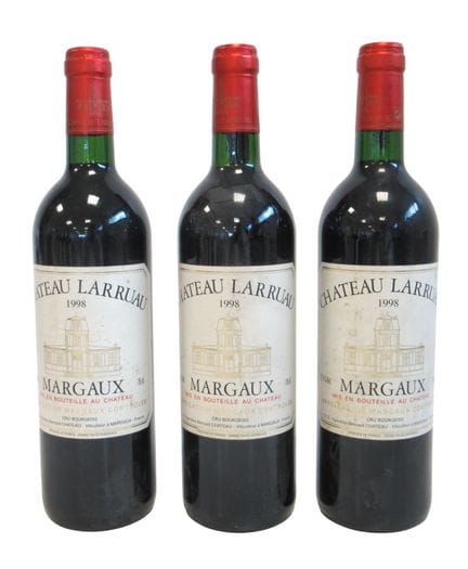 3 Blles CH. LARRUAU Margaux  1998
Slightly stained