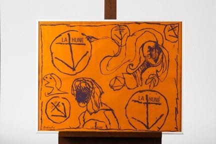 Pierre ALECHINSKY (born in 1927)
Poster on orange 