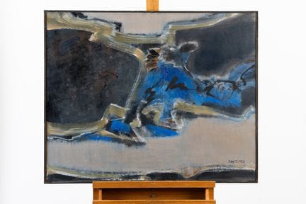 Roger TOLMER (1908-1988) 
« Abstraction bleu et gr