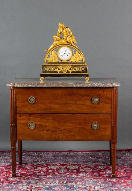 Solid mahogany chest of drawers with two drawers a