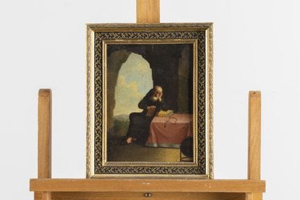 Ecole flamande du XVIIIe siècle 
Moine en méditati