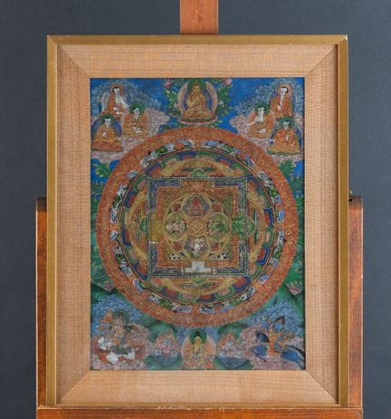 TIBET - XXe siècle
Mandala, détrempe sur toile, do