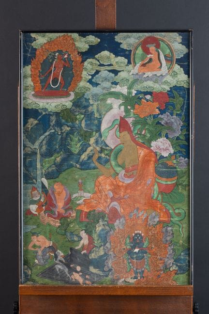 TIBET - XIXe siècle
Thangka, détrempe sur toile, A