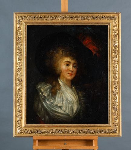 Ecole anglaise du XIXe siècle 
Portrait de jeune f