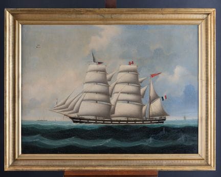 Ecole du XIXe siècle 
Marine
Huile sur toile
Accid