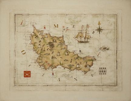 皮埃尔·卡德雷（Pierre CADRE），1884-1972
《贝尔伊勒岛》
油画布裱于木板上（有