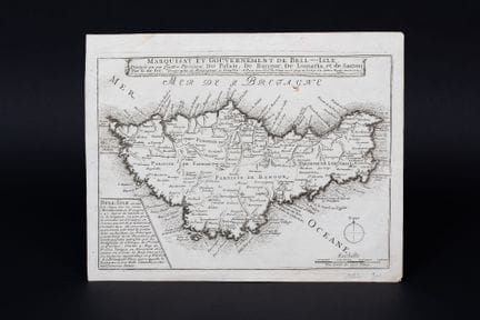 Mapa de Belle-Île-en-Mer, marquesado y gobierno de