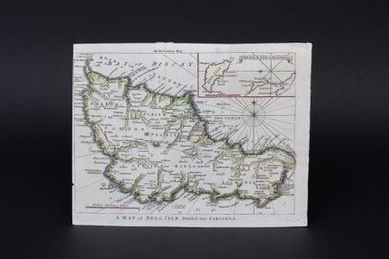 Mapa de Belle-Île-en-Mer. Mapa de Bell'Isle dividi