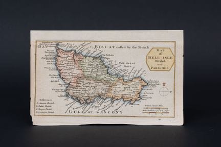 Mapa de Belle-Île-en-Mer. Mapa de Bell'Isle dividi