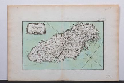 Bellin (Jacques-Nicolas) Mapa de la isla de Groix,