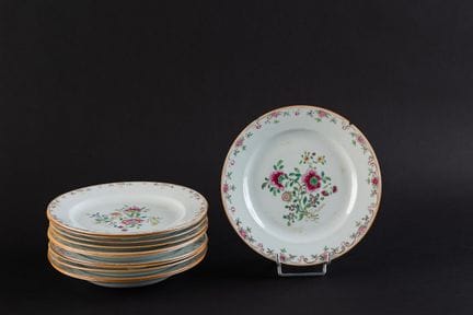 CHINE, Compagnie des Indes
Suite de 12 assiettes e