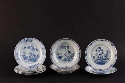 CHINE, Compagnie des Indes
Suite de 8 assiettes do