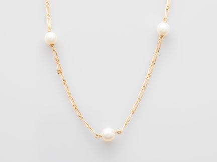 A fine, alternating-link necklace in 750°/°° (18K)