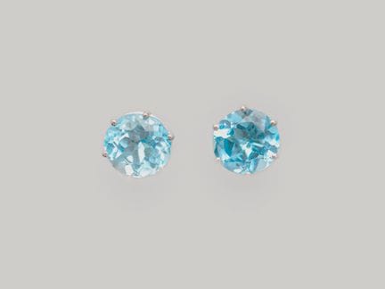 Pair of earrings in 750°/°°(18K) white gold, each 