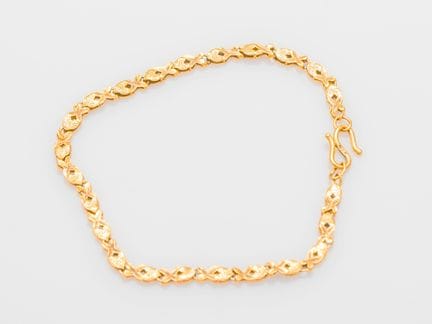 Pretty, flexible bracelet made of 750°/°° (18K) go
