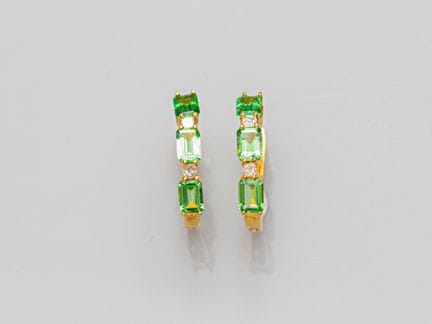 Pair of 750°/°°(18K) yellow gold hoop earrings set