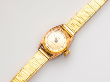 LIP Geneva, a small ladies' watch with a round 375