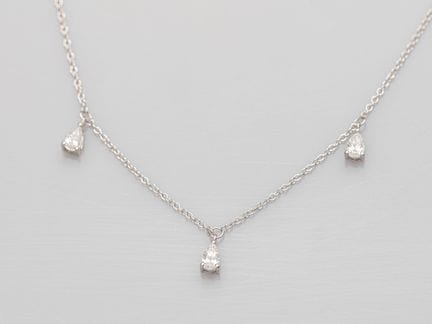 Necklace in 750°/°°(18K) white gold, jaseron link,