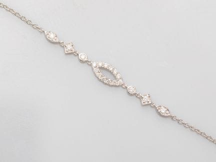 750°/°° (18K) white gold bracelet with a jaseron l