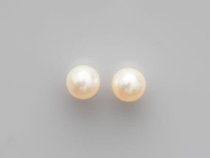 Pair of 750°/°° (18K) yellow gold earrings, each s
