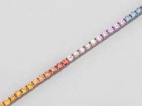 River bracelet in 750°/°°(18K) white gold, tennis 
