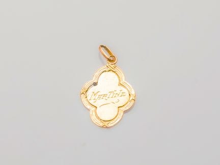 Antique Martine medal in 750°/°° (18K) gold, adorn