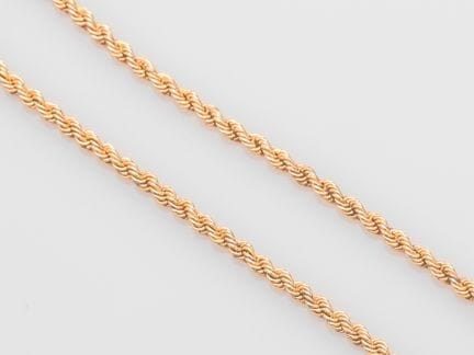 750°/°° (18K) yellow gold necklace with a rope-lin