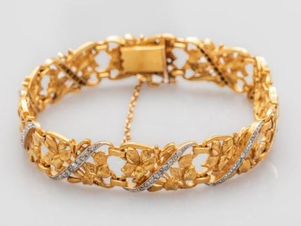 Exceptional Art Nouveau bracelet in 750°/°°(18K), 