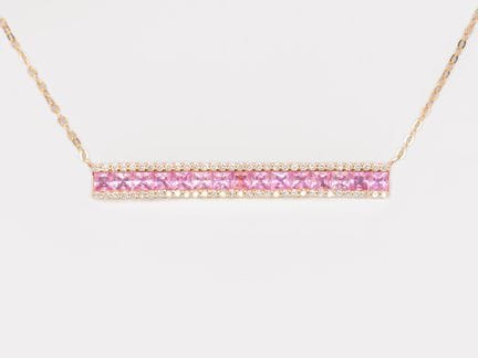 750°/°° (18K) rose gold necklace with a jaseron li