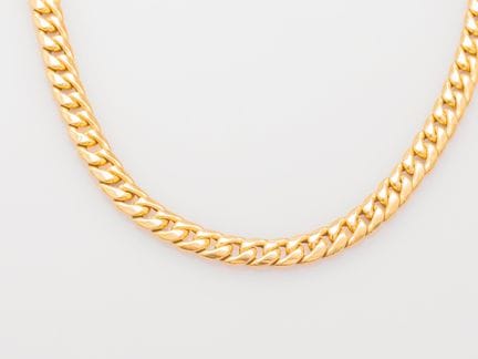 CAPLAIN Paris, 750°/°° (18K) yellow gold necklace,