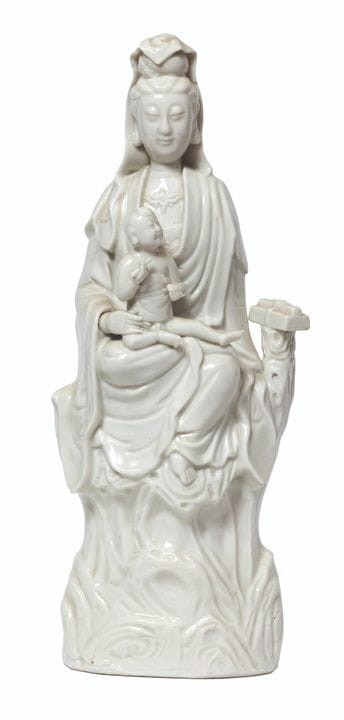 CINA, Dehua - XIX secolo
Statuetta di Guanyin in p