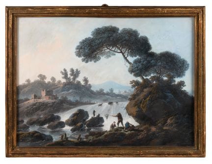 Jean PILLEMENT (1728-1808)
Pêcheurs à la cascade &