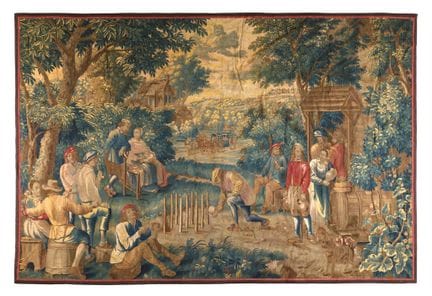 Grande tapisserie dite "Les joueurs de quilles" d'