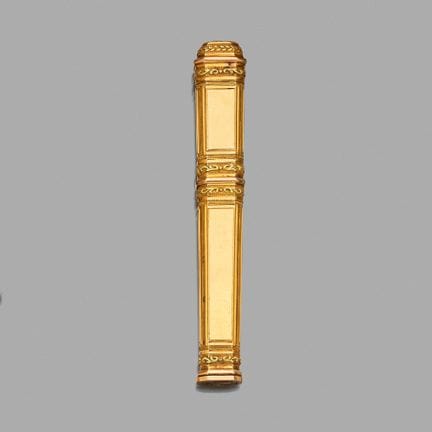 Astuccio per cera 
in oro bicolore con decorazione