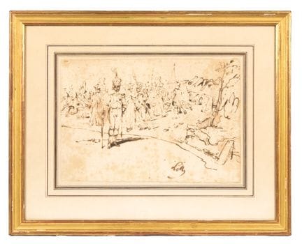 École française du XIXème siècle
Le campement mili