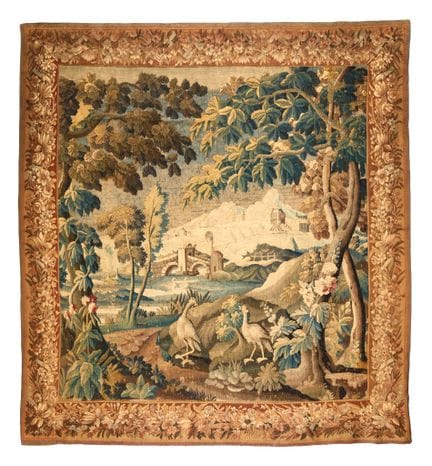 Tapisserie dite "Verdure"
représentant une vue de 