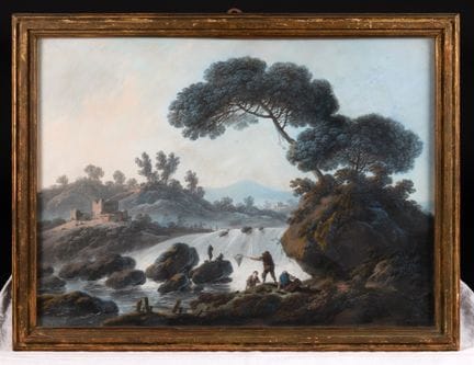 Jean PILLEMENT (1728–1808)
Fischer am Wasserfall &
